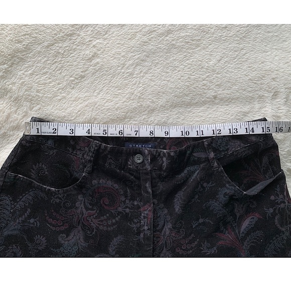 womens Crazy Horse (Liz Claiborne) narrow-wale, straight leg, paisley corduroy - Picture 4 of 7